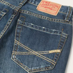 1014 Fit Destructed Dark Wash Jeans