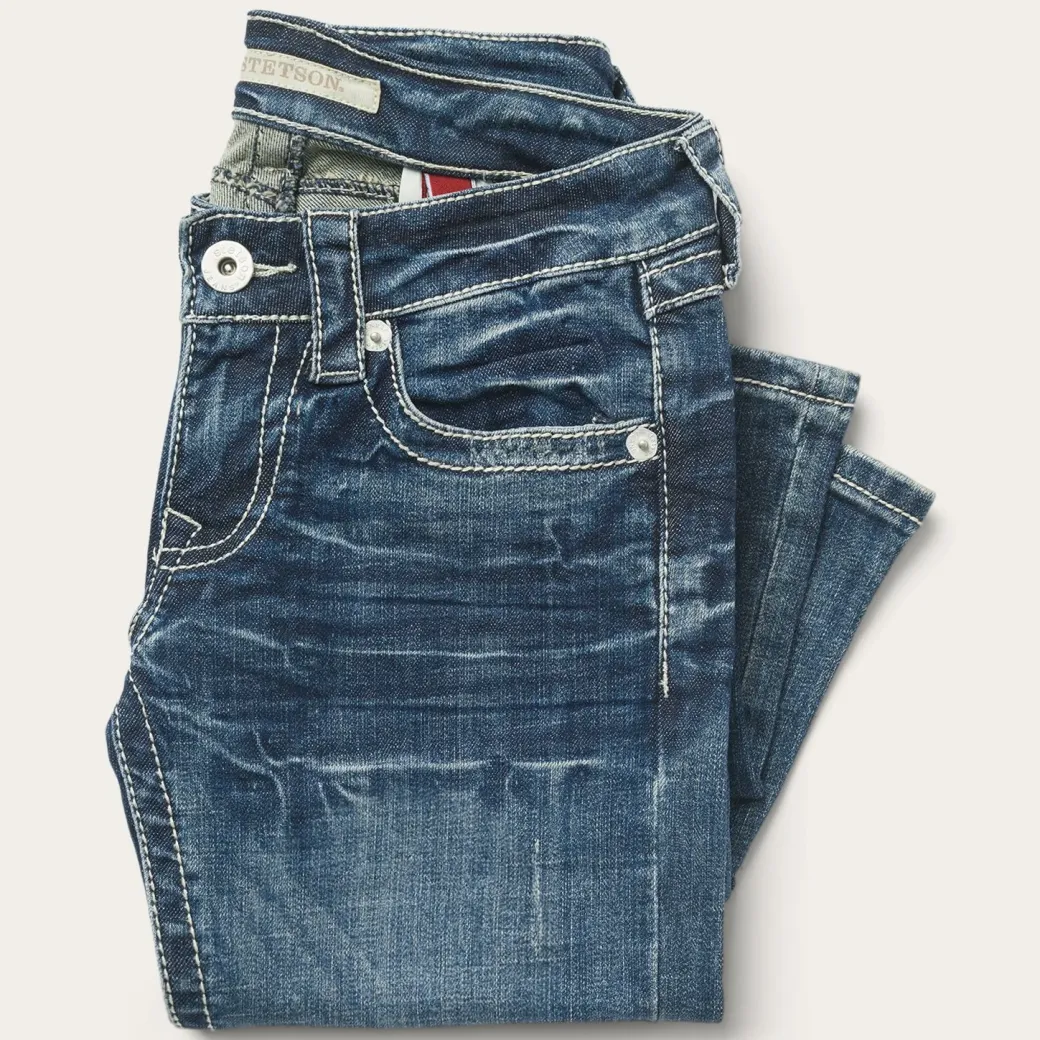 816 Fit Jeans With White "S" Back Pocket