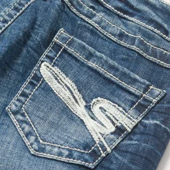 816 Fit Jeans With White "S" Back Pocket