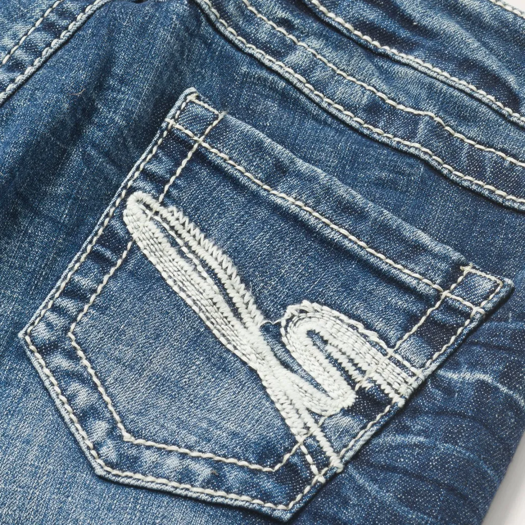 816 Fit Jeans With White "S" Back Pocket