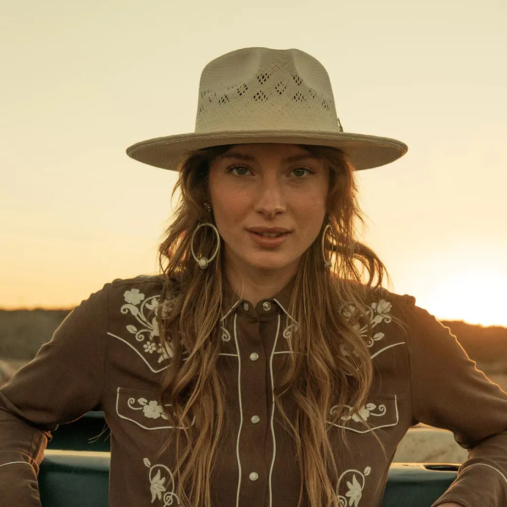 Andromeda Vented Straw Fedora