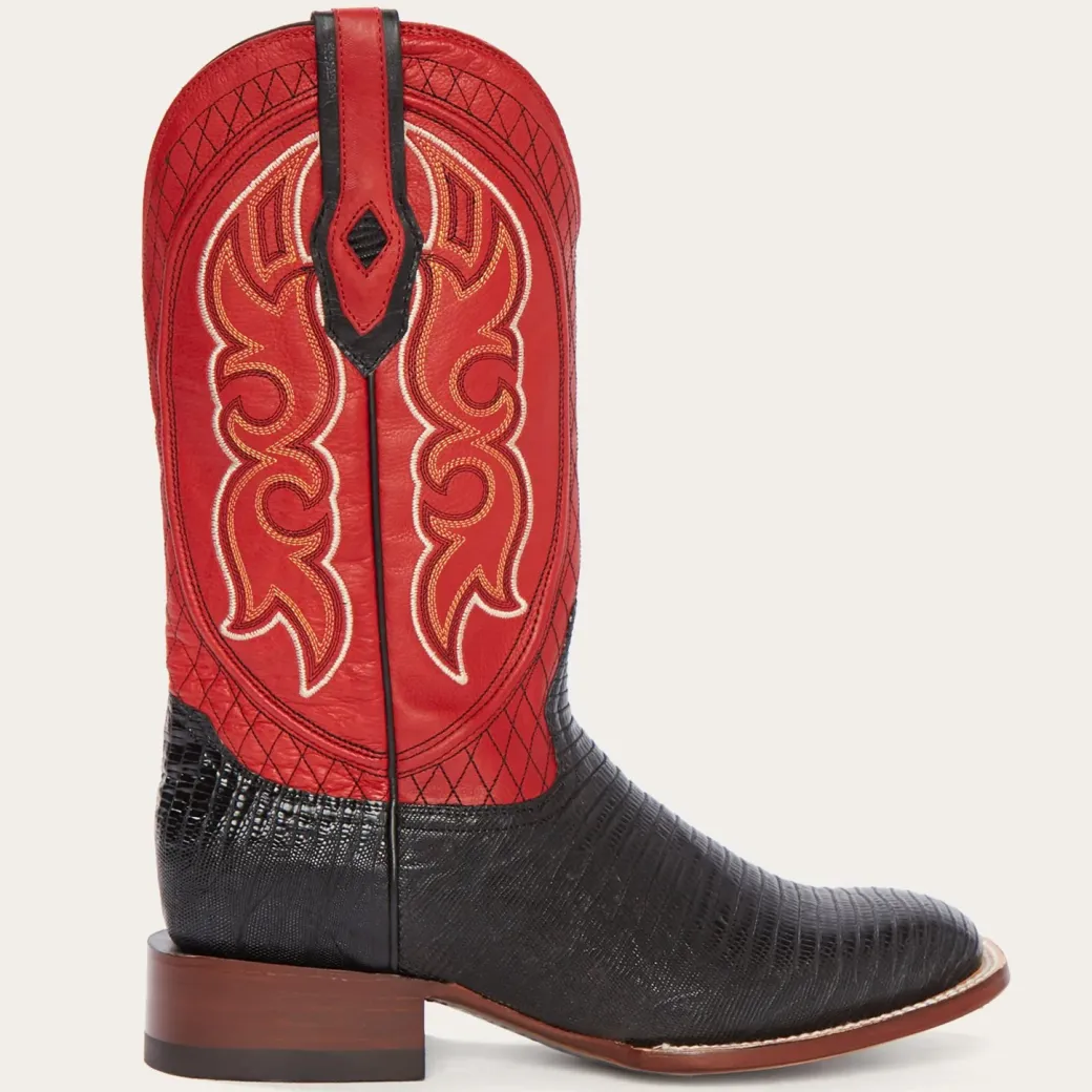 Arlington Black Teju Red Matte Cowboy Boot
