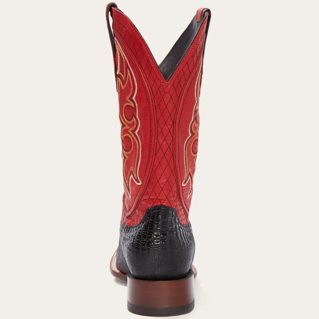 Arlington Black Teju Red Matte Cowboy Boot