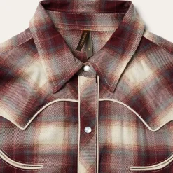 Black Cherry Plaid Shirt Dress