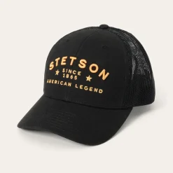 Black Western Patch Trucker Cap
