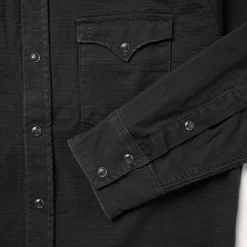 Charcoal Corded Denim Shirt