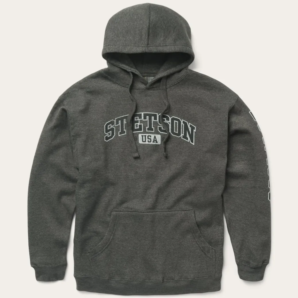 Charcoal Heather Fleece Hooded Sweatshirt
