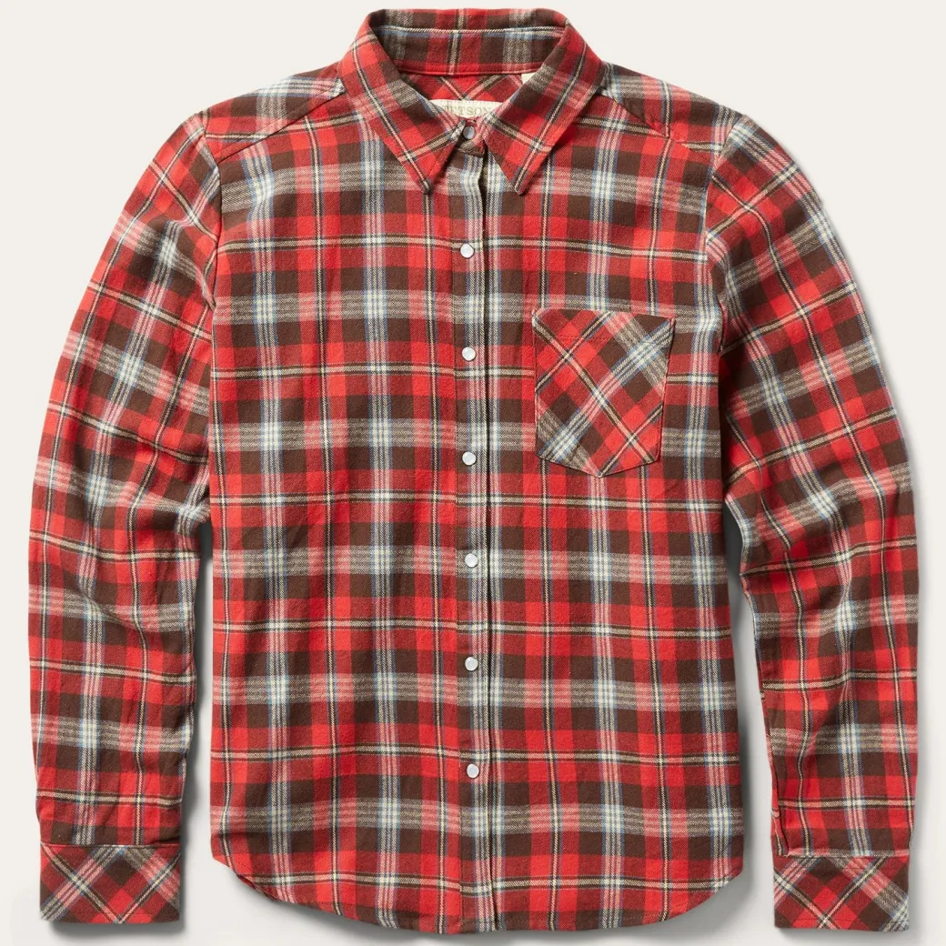 Classic Western Flannel Shirt in Red