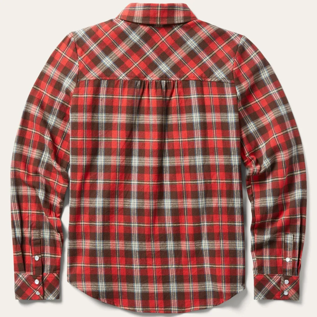 Classic Western Flannel Shirt in Red