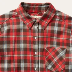 Classic Western Flannel Shirt in Red