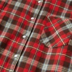 Classic Western Flannel Shirt in Red