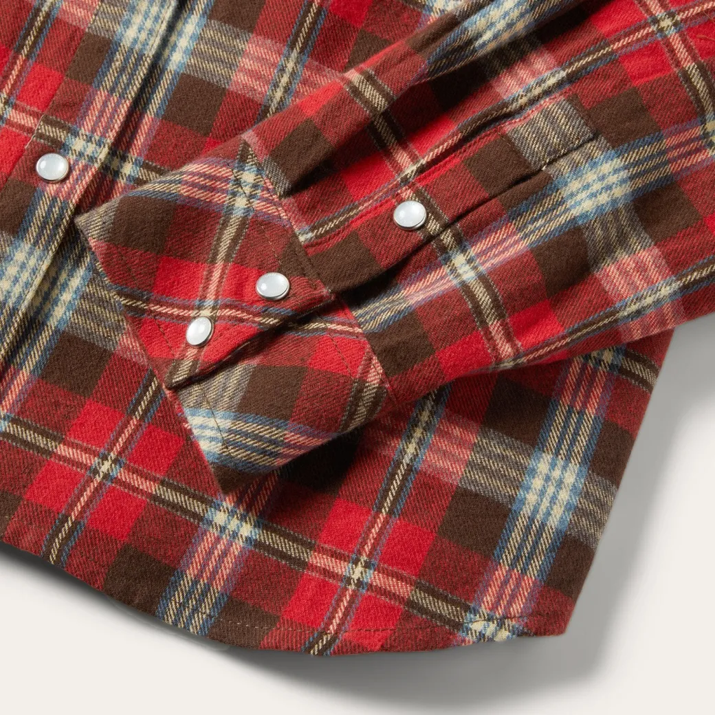 Classic Western Flannel Shirt in Red
