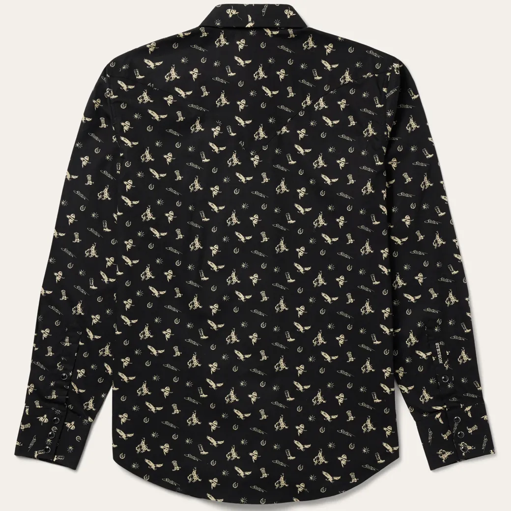 Conversation Print Western Shirt