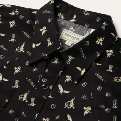 Conversation Print Western Shirt