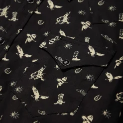 Conversation Print Western Shirt