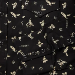 Conversation Print Western Shirt