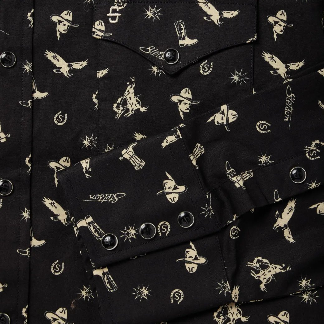 Conversation Print Western Shirt