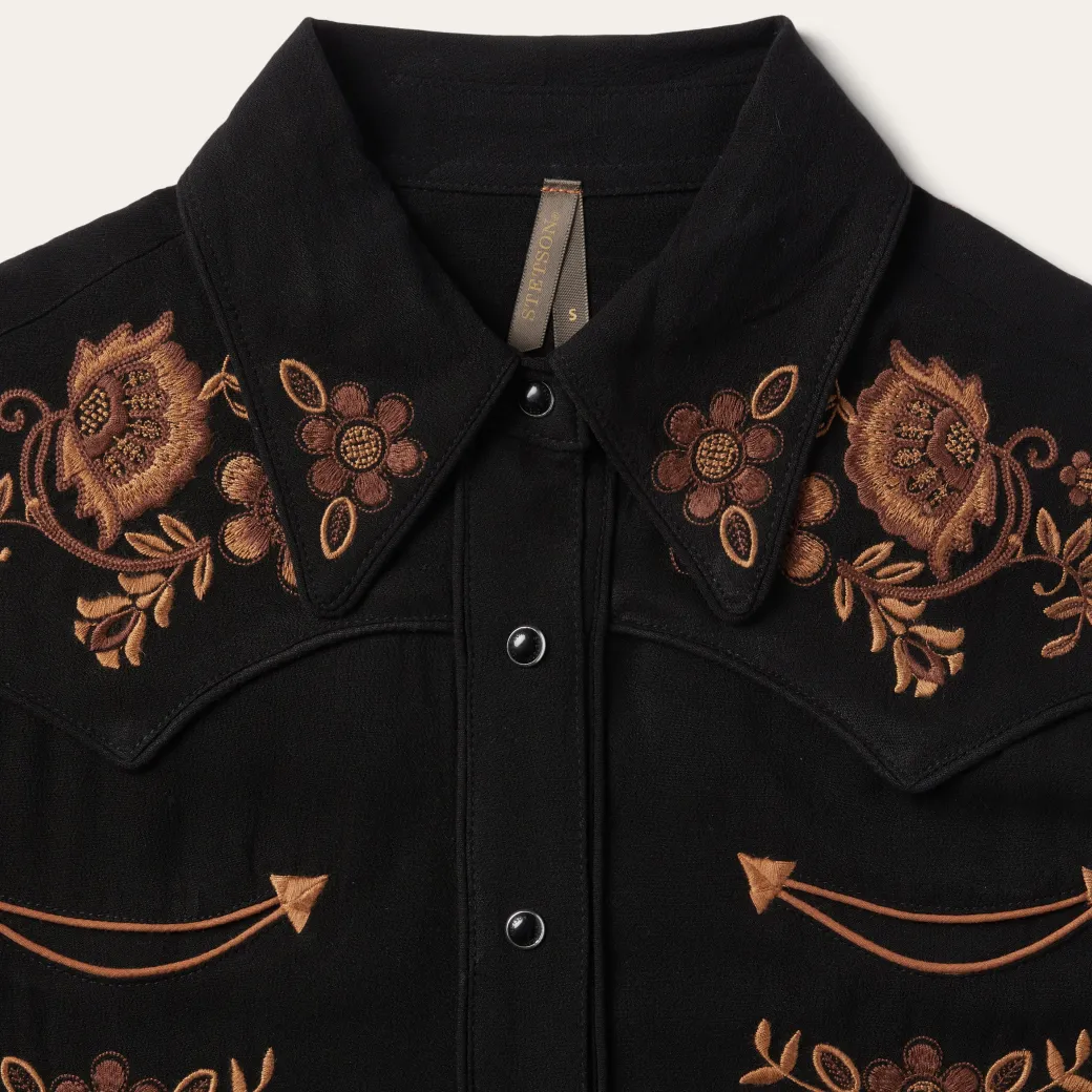 Crepe Western Blouse