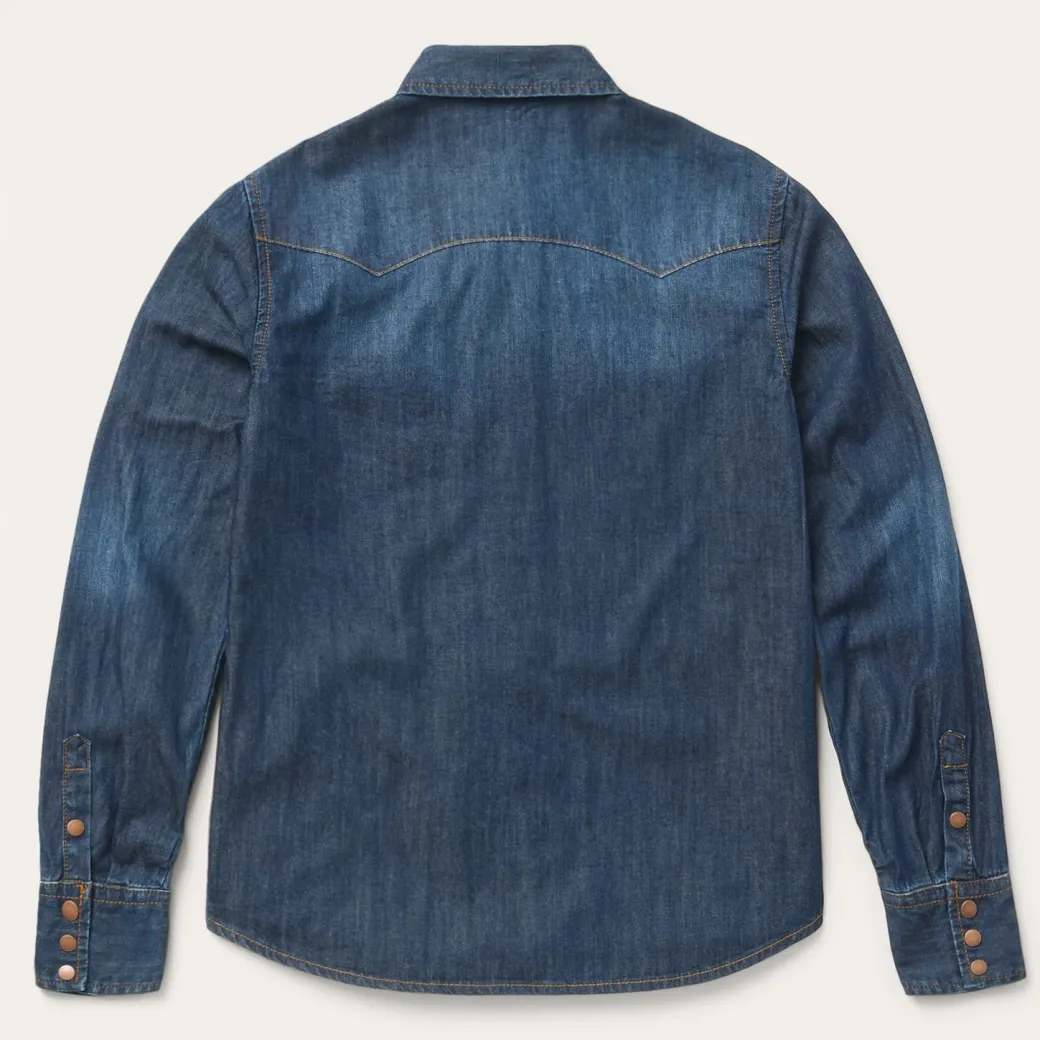 Dark Denim Snap Front Shirt