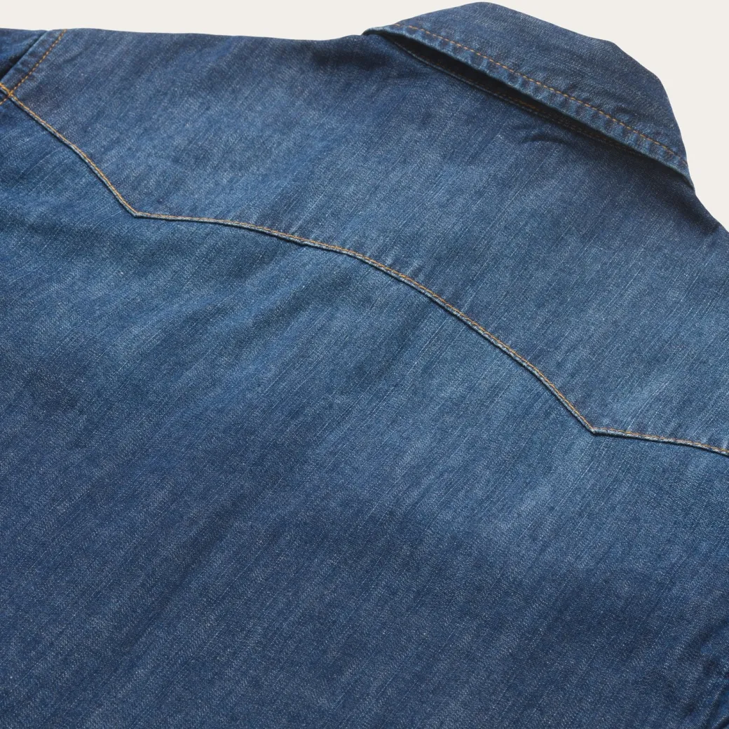 Dark Denim Snap Front Shirt