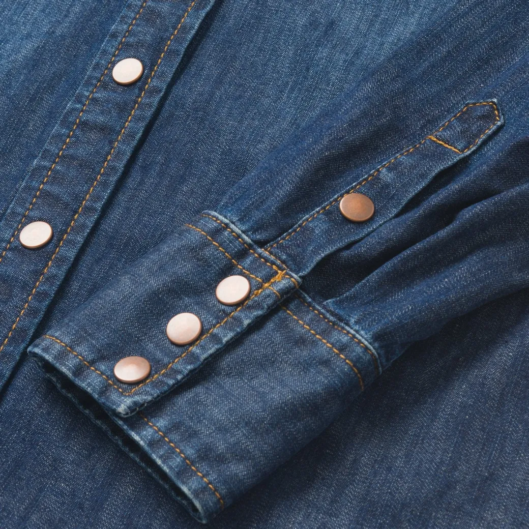 Dark Denim Snap Front Shirt