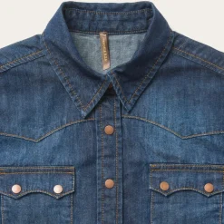 Dark Denim Snap Front Shirt