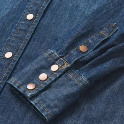 Dark Denim Snap Front Shirt