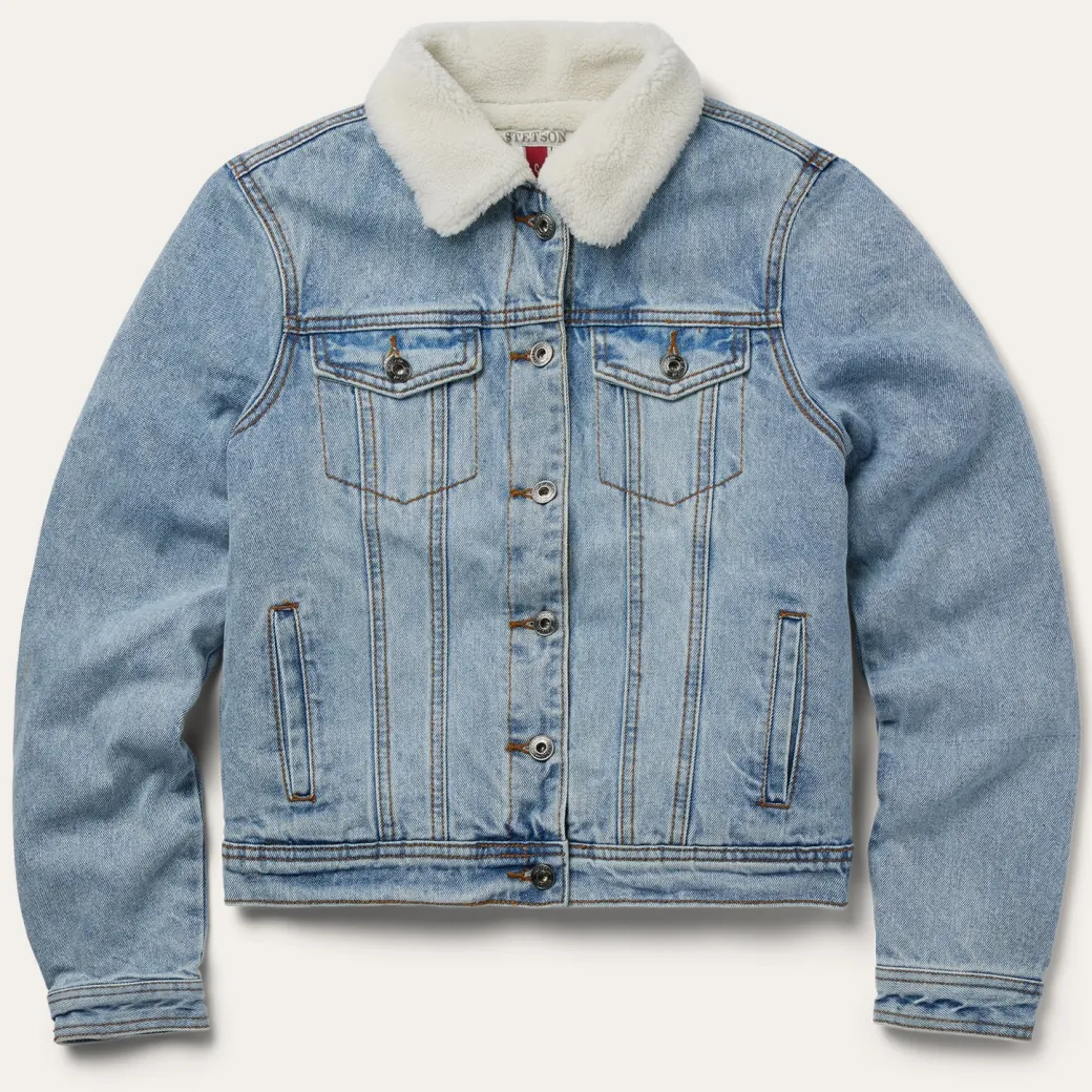 Denim Sherpa Lined Jacket