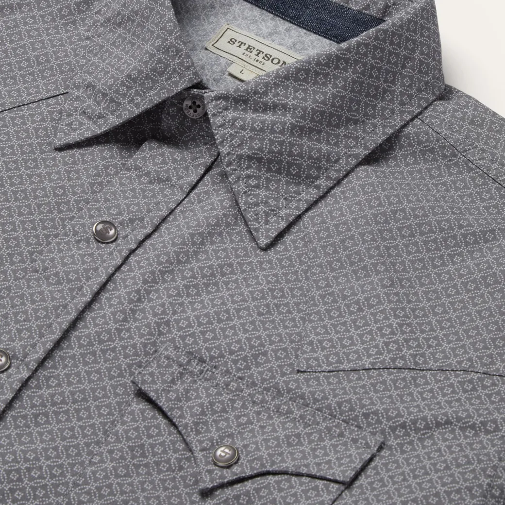 Diamond Print Western Shirt