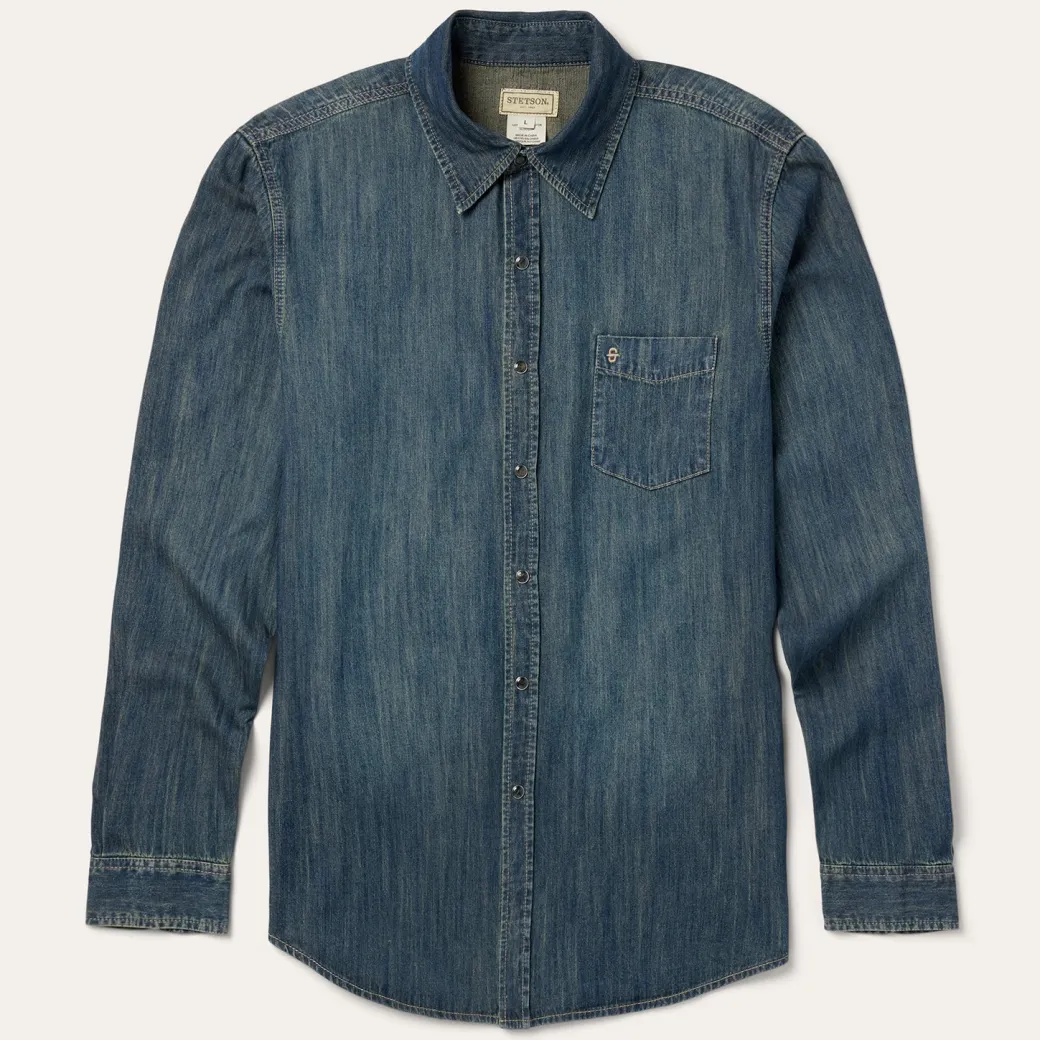 Dirty Denim Western Shirt