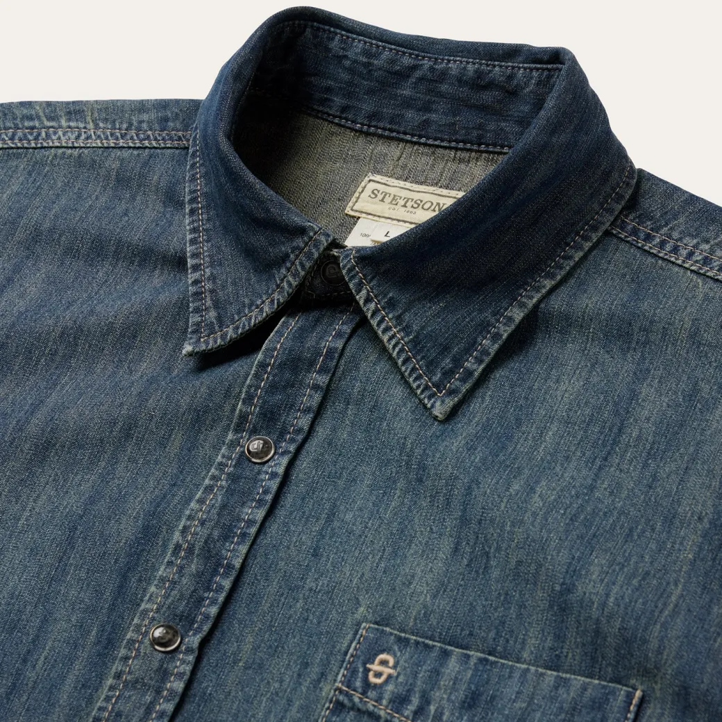 Dirty Denim Western Shirt