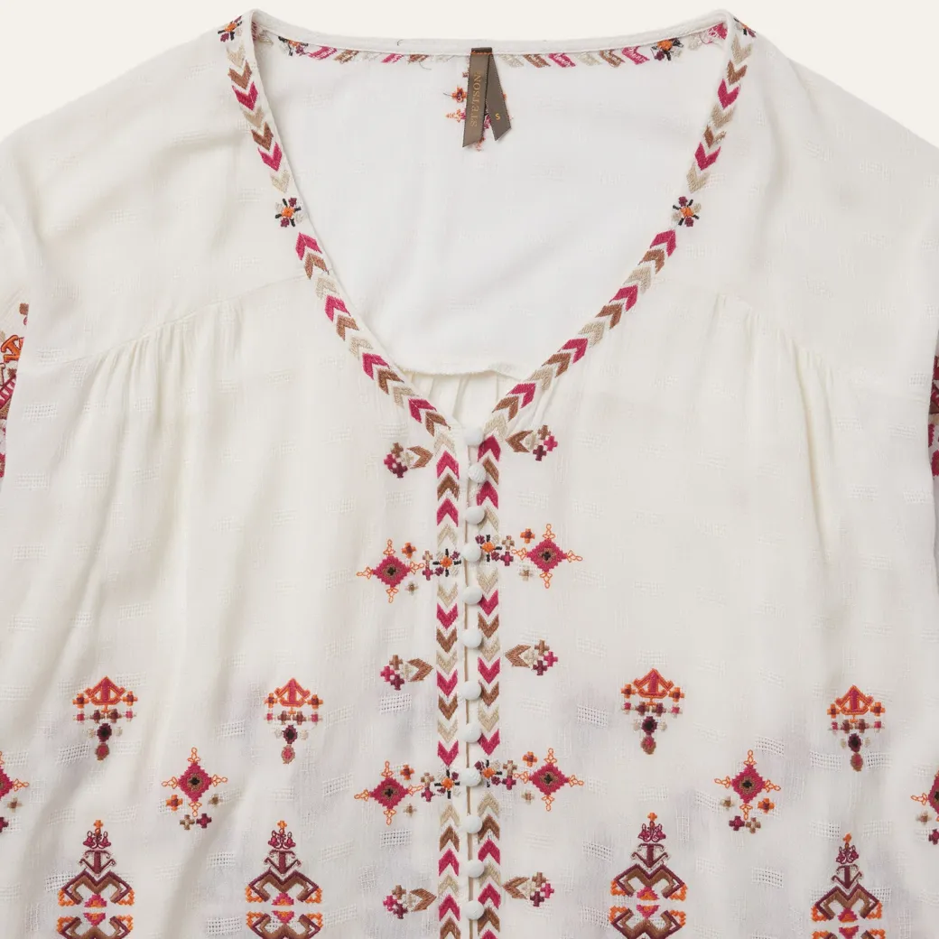 Dobby Peasant Blouse