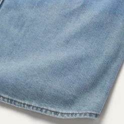 Embroidered Denim Shirt Dress
