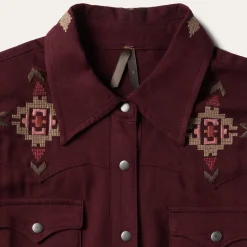 Embroidered Shirt Dress