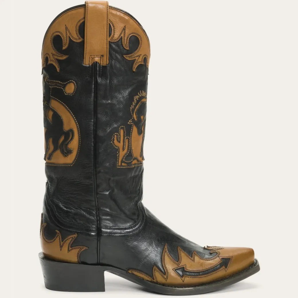 Faye Cowgirl Horse Underlay Leather Boot