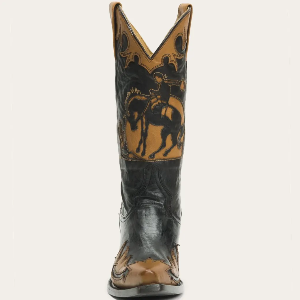 Faye Cowgirl Horse Underlay Leather Boot