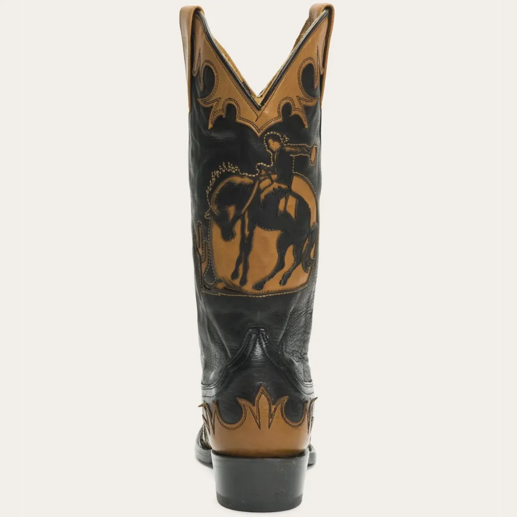 Faye Cowgirl Horse Underlay Leather Boot