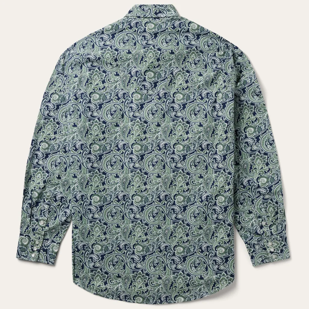 Greenspring Paisley Print Western Shirt