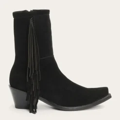 Halle Suede Fringe Side Zip Boot