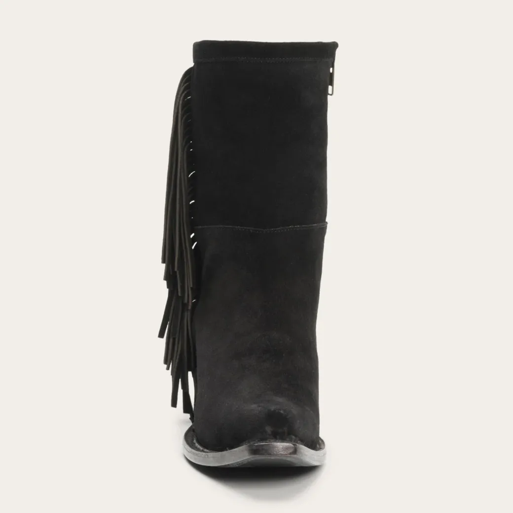 Halle Suede Fringe Side Zip Boot