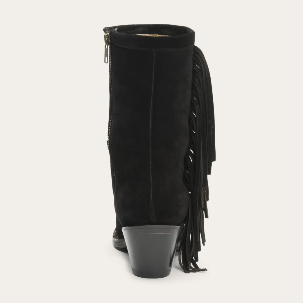 Halle Suede Fringe Side Zip Boot