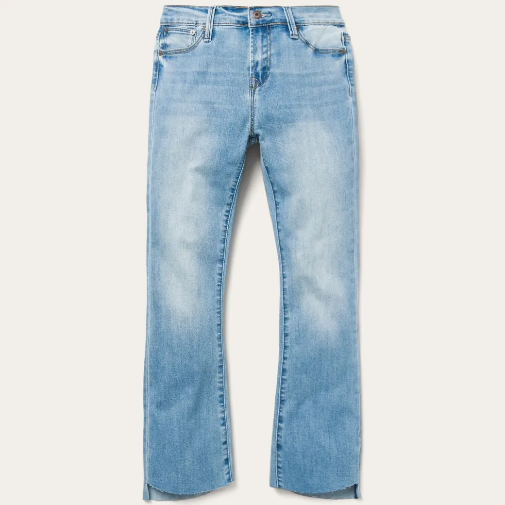 High Waist Flare Crop Jean