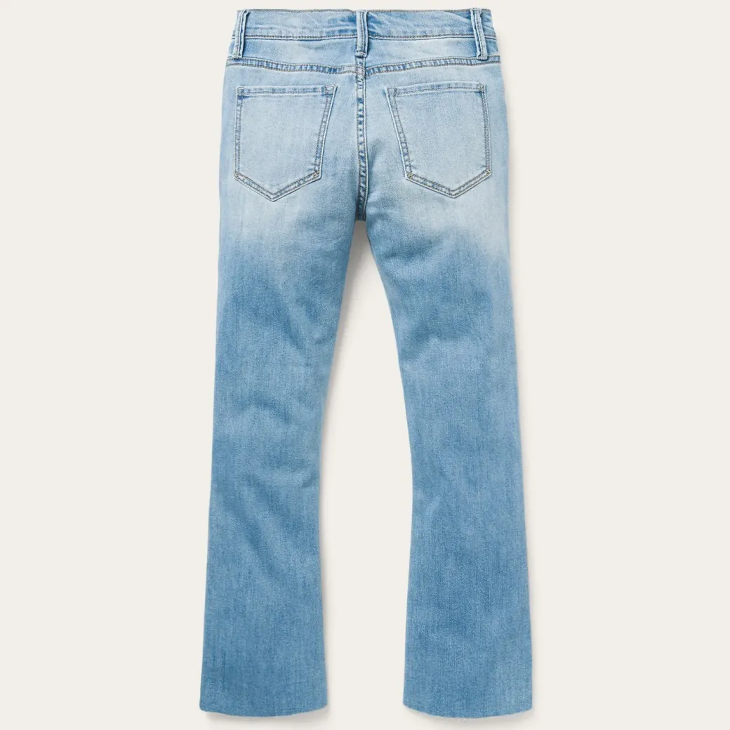 High Waist Flare Crop Jean