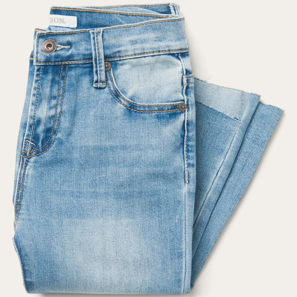 High Waist Flare Crop Jean