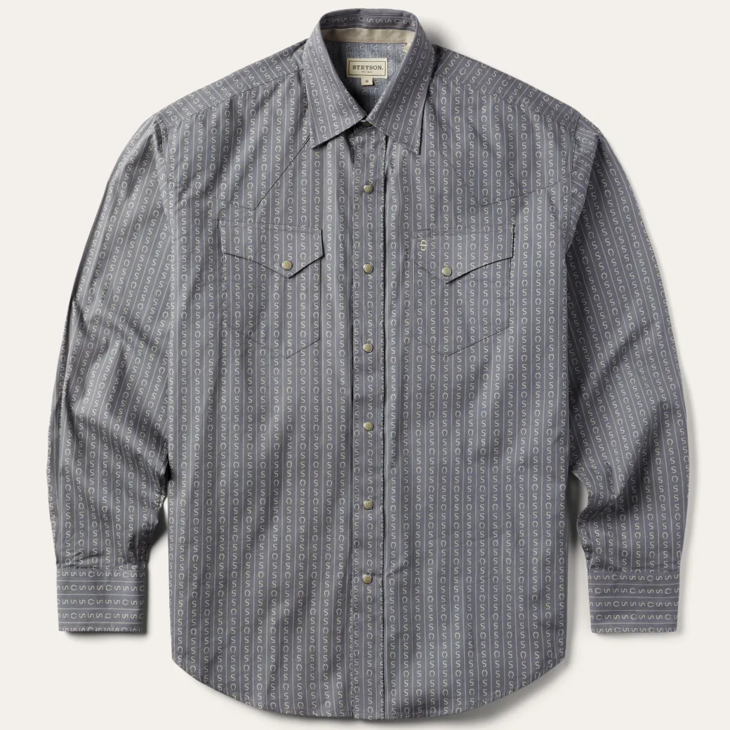 Horseshoe Stripe Print Shirt