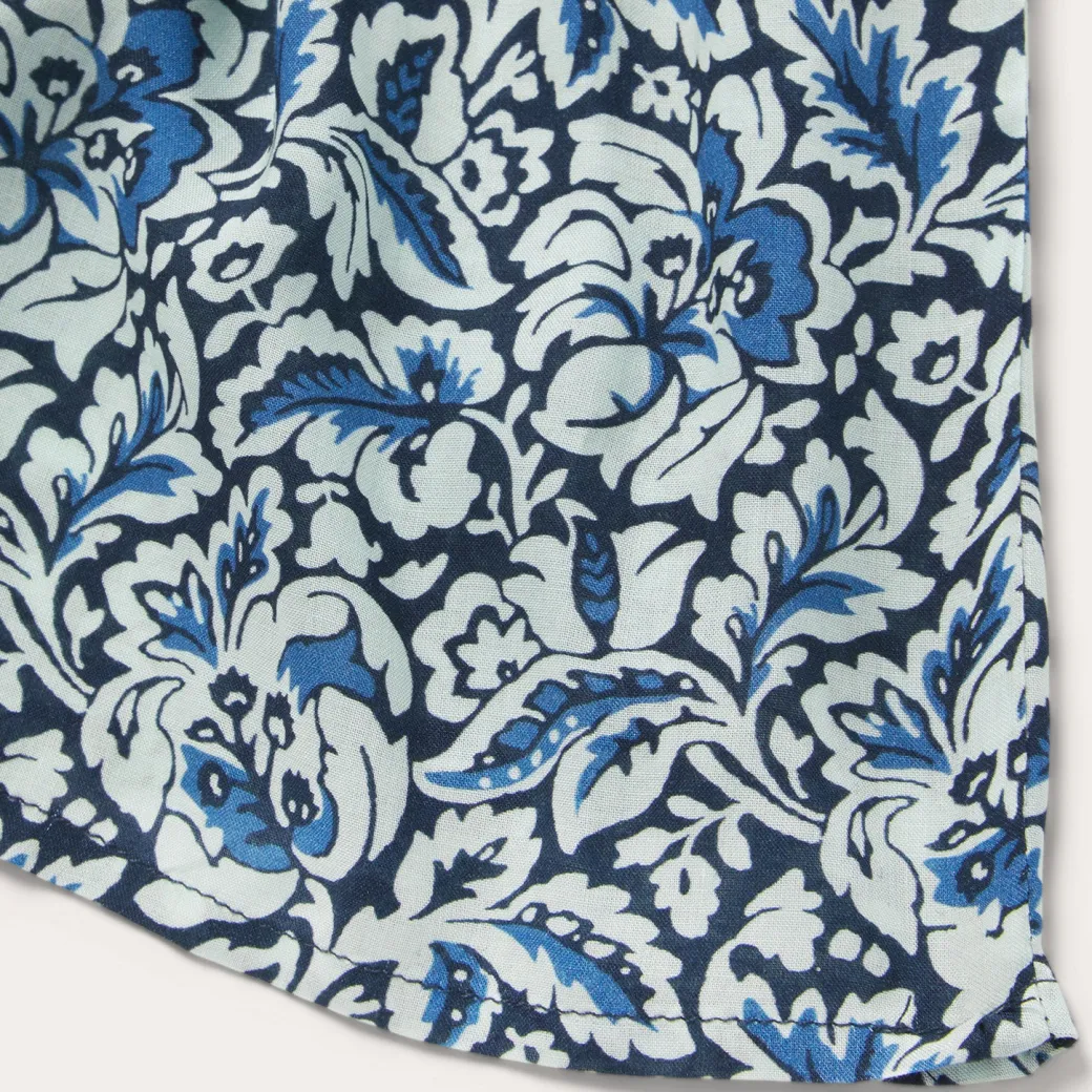 Indigo Tapestry Print Prairie Dress
