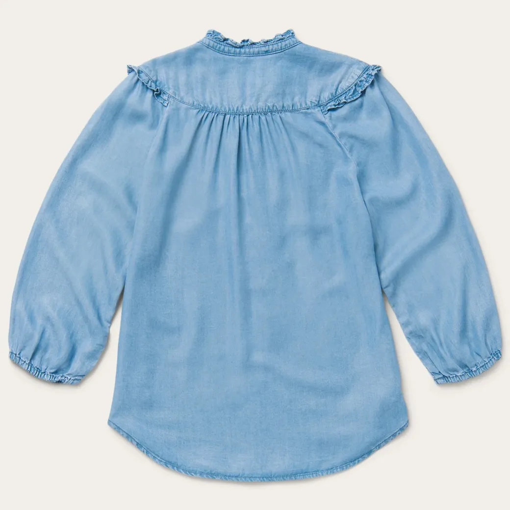 Lightweight Denim Peasant Blouse