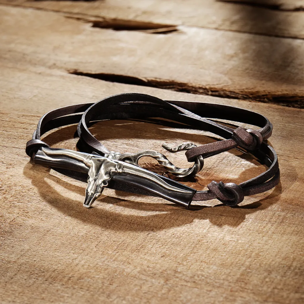 Longhorn Wrap Bracelet