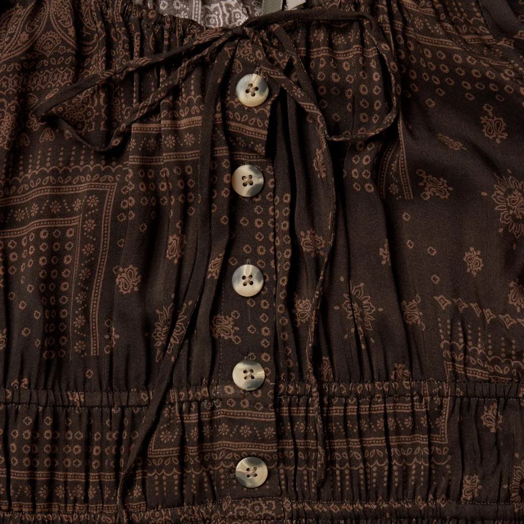 Patchwork Bandana Print Dress