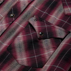 Red Marl Plaid Western Shirt